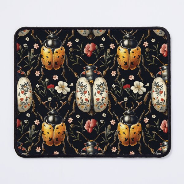 Item preview, Vintage Gothic Mixed Floral Beetle Pattern by Moose Disco designed and sold by MooseDisco.