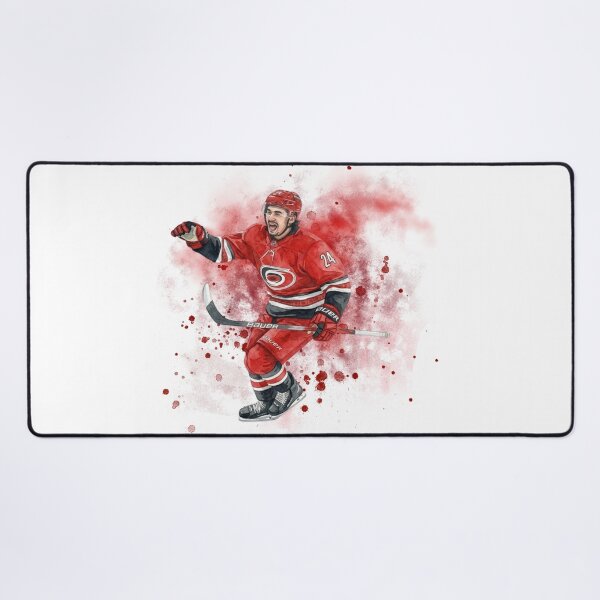 Item preview, Dynamic Red Ice Hockey Player Watercolor Splatter designed and sold by Cucuzeus.