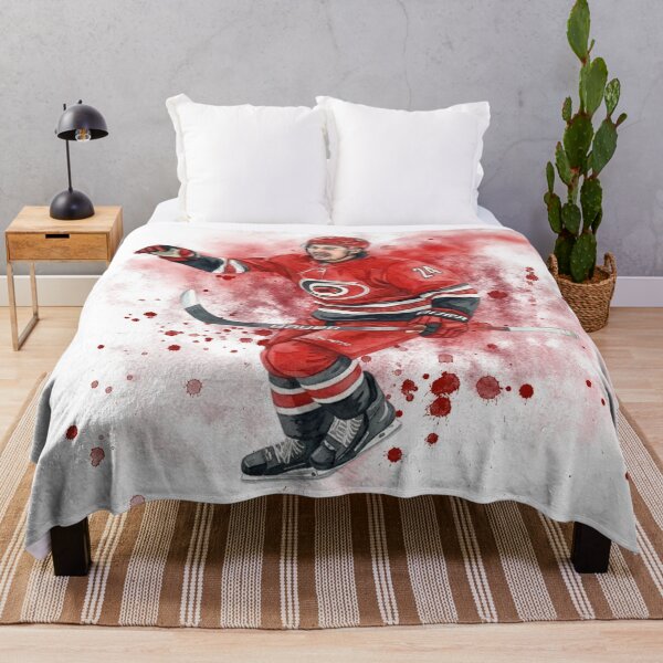 Item preview, Dynamic Red Ice Hockey Player Watercolor Splatter designed and sold by Cucuzeus.