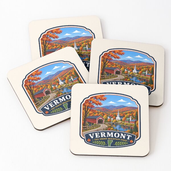 Item preview, Vermont - Covered Bridge, Fall Scene designed and sold by Myra365Art.