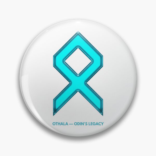 Item preview, Norse Othala Rune Odin's Legacy Symbol Neon Glow designed and sold by CalmFrameArt.