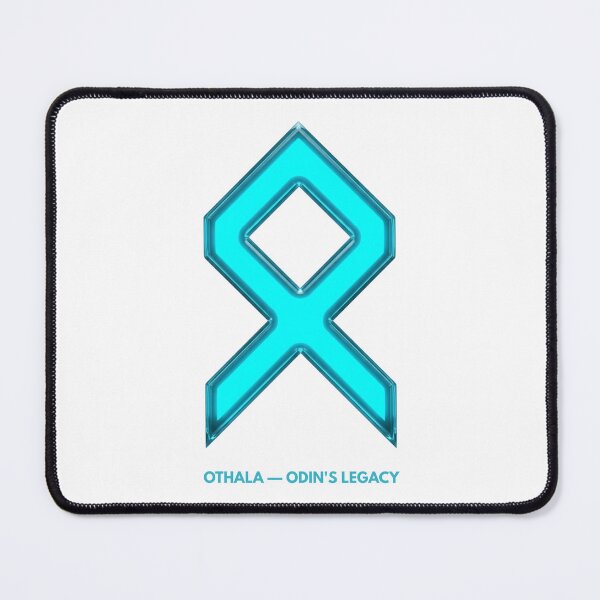 Item preview, Norse Othala Rune Odin's Legacy Symbol Neon Glow designed and sold by CalmFrameArt.