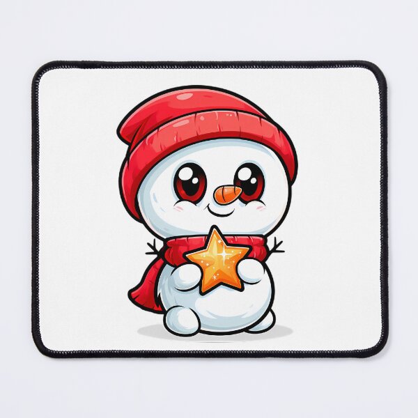 Item preview, Adorable Christmas Snowman Mascot designed and sold by Retro Whimsy.