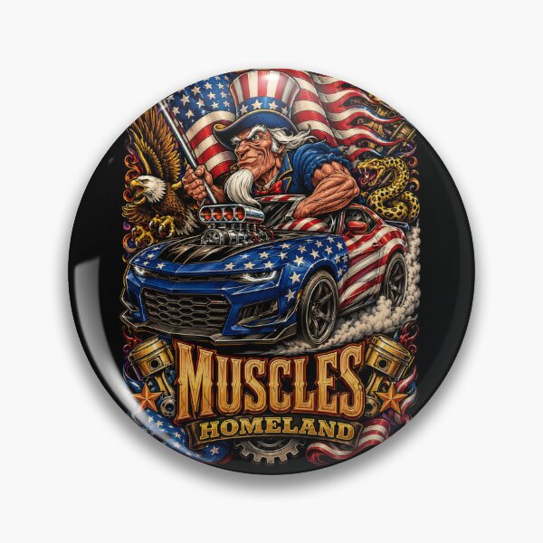 Item preview, Muscles of Homeland Uncle Sam Driving Muscle Car Design designed and sold by Roadkill Creations.