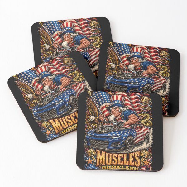 Item preview, Muscles of Homeland Uncle Sam Driving Muscle Car Design designed and sold by Roadkill Creations.