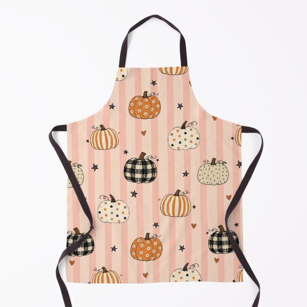 Item preview, Cute Coquette Fall Pumpkins & Pink Stripes Pattern designed and sold by MiaBellaGirl.