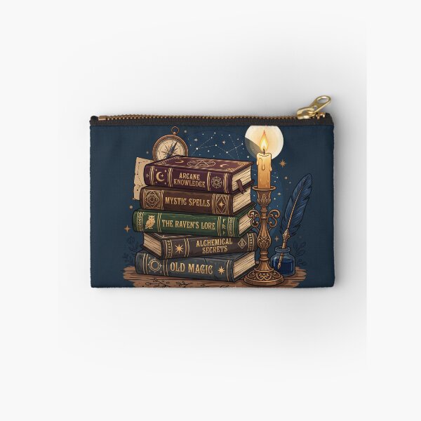Item preview, Stack of Magical Spellbooks - Dark Academia Candle & Inkwell Art designed and sold by KreonaTime.