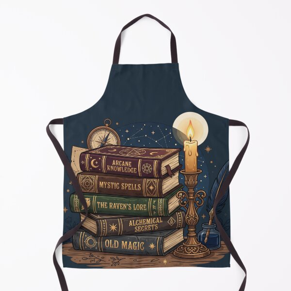Item preview, Stack of Magical Spellbooks - Dark Academia Candle & Inkwell Art designed and sold by KreonaTime.