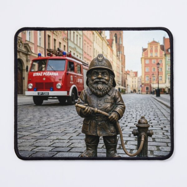 Item preview, Wroclaw Firefighter Gnome designed and sold by Purrfecta.