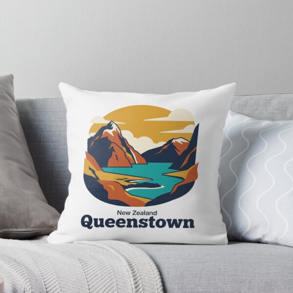 Item preview, Queenstown Fiordland Bold Retro Graphic Travel Art designed and sold by Inkworksbyshery.