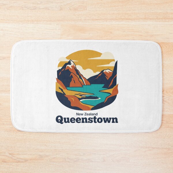 Item preview, Queenstown Fiordland Bold Retro Graphic Travel Art designed and sold by Inkworksbyshery.
