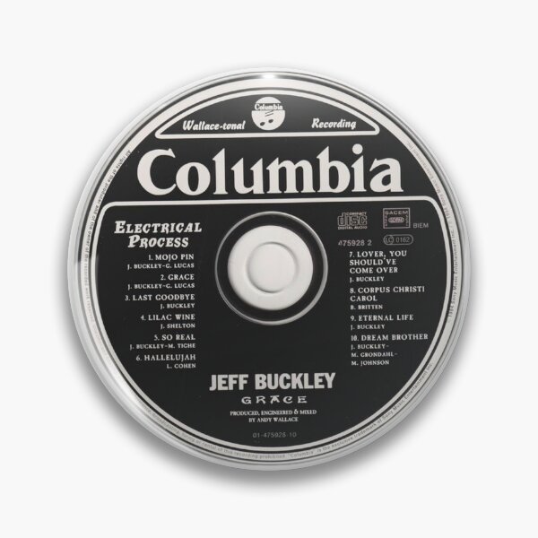 Item preview, Jeff Buckley Grace Album CD Vinyl Label Retro Music designed and sold by pots-shop.