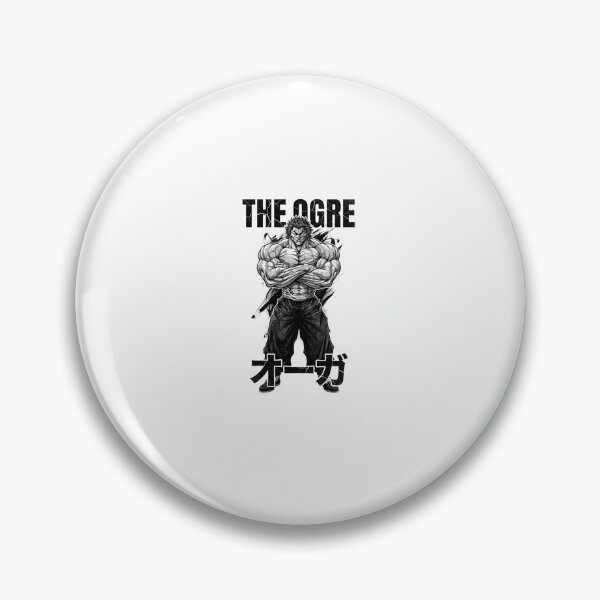 Item preview, Yujiro Hanma The Ogre Anime Martial Arts Black and White Vintage Design designed and sold by FreakToons.
