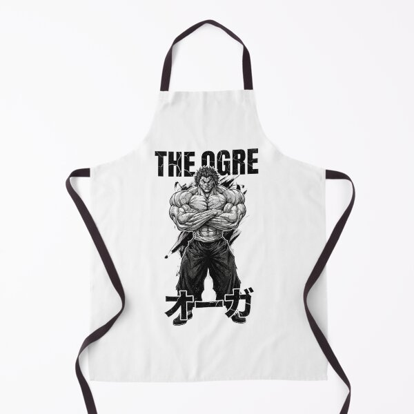 Item preview, Yujiro Hanma The Ogre Anime Martial Arts Black and White Vintage Design designed and sold by FreakToons.