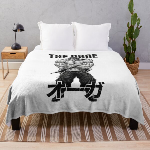 Item preview, Yujiro Hanma The Ogre Anime Martial Arts Black and White Vintage Design designed and sold by FreakToons.