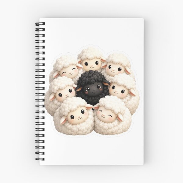 Item preview, Flock of Sheep with Black Sheep designed and sold by Snurly.
