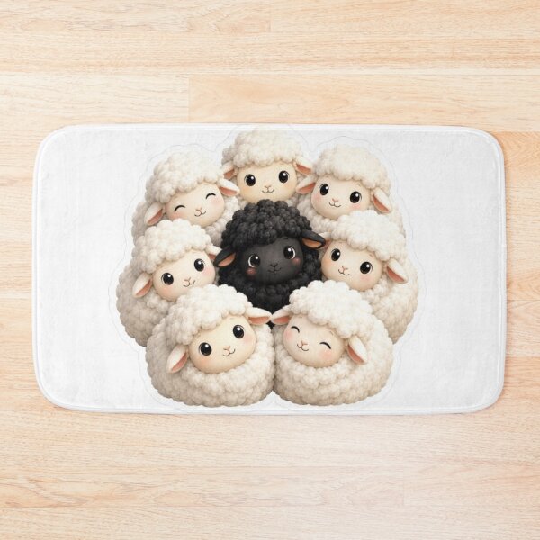 Item preview, Flock of Sheep with Black Sheep designed and sold by Snurly.