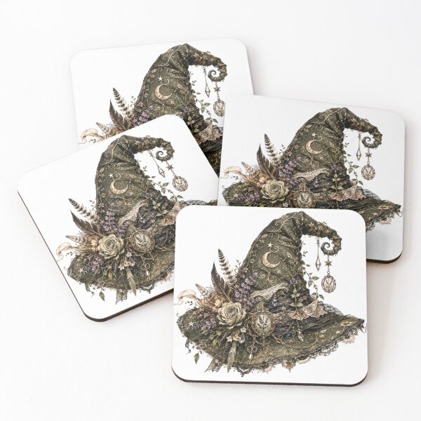 Item preview, Hedge Witch Hat – Botanical Moon & Antique Magic designed and sold by Edenglow Prints & Peculiars.