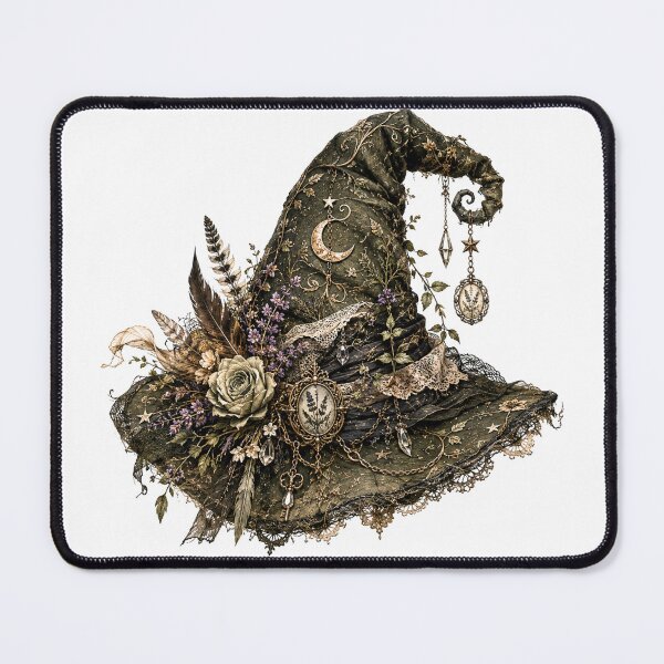 Item preview, Hedge Witch Hat – Botanical Moon & Antique Magic designed and sold by Edenglow Prints & Peculiars.