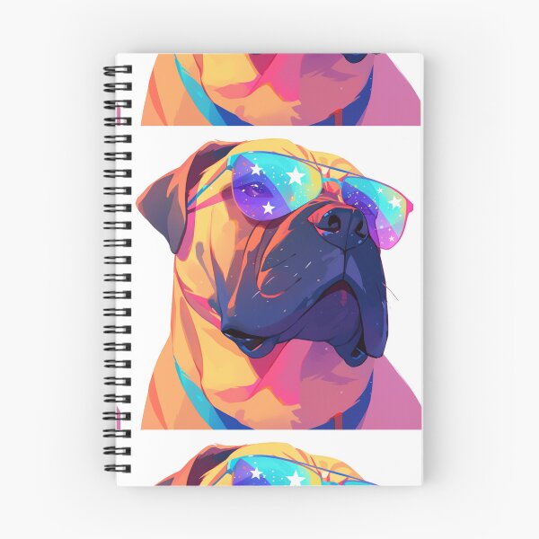 Item preview, Colorful Bullmastiff puppy dog designed and sold by MendaciousMina.