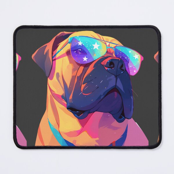 Item preview, Colorful Bullmastiff puppy dog designed and sold by MendaciousMina.