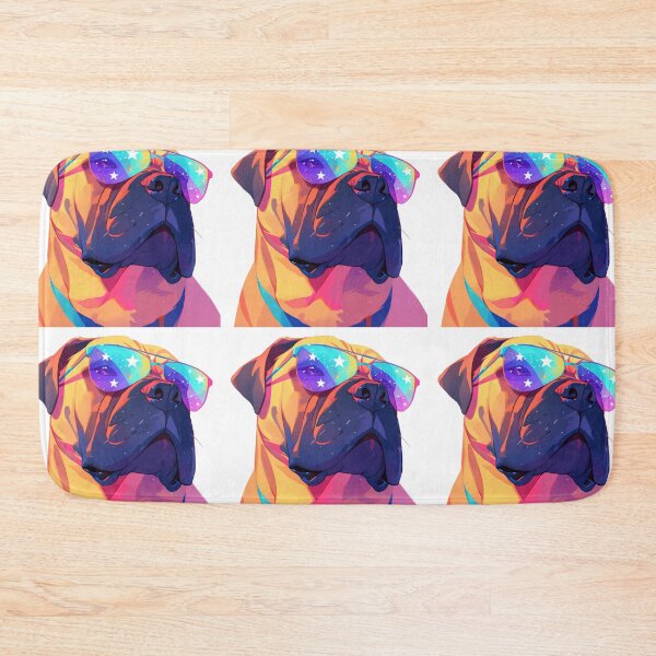 Item preview, Colorful Bullmastiff puppy dog designed and sold by MendaciousMina.