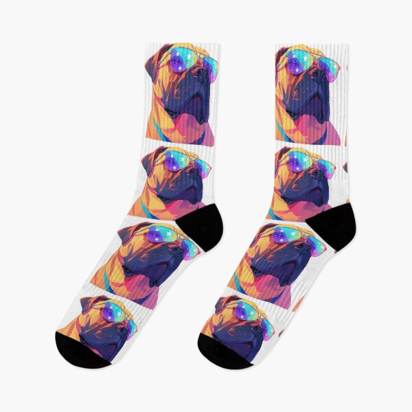 Item preview, Colorful Bullmastiff puppy dog designed and sold by MendaciousMina.