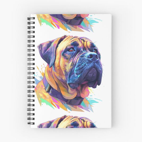 Item preview, Colorful Bullmastiff puppy dog designed and sold by MendaciousMina.
