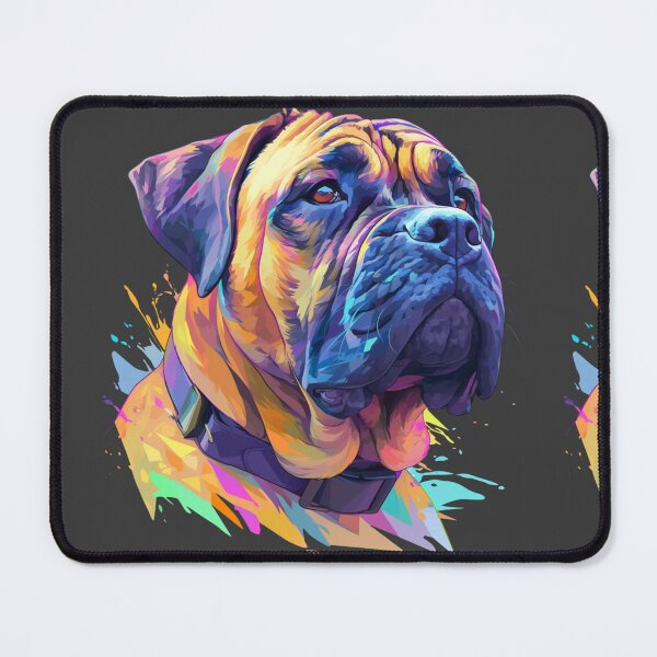 Item preview, Colorful Bullmastiff puppy dog designed and sold by MendaciousMina.