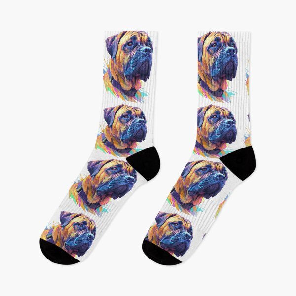Item preview, Colorful Bullmastiff puppy dog designed and sold by MendaciousMina.