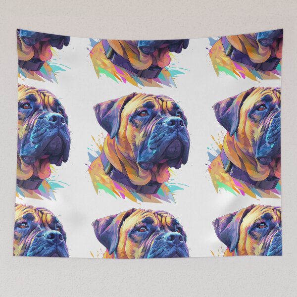 Item preview, Colorful Bullmastiff puppy dog designed and sold by MendaciousMina.