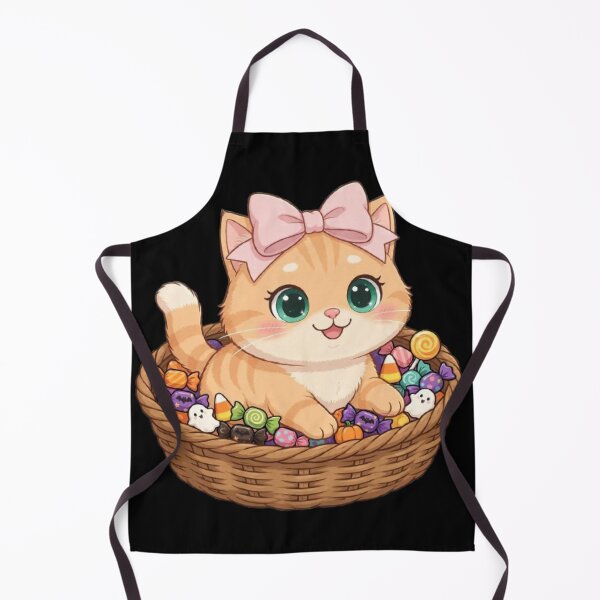 Item preview, Cute Halloween Cat Candy Basket Trick Or Treat designed and sold by Moody Vibes Studio.