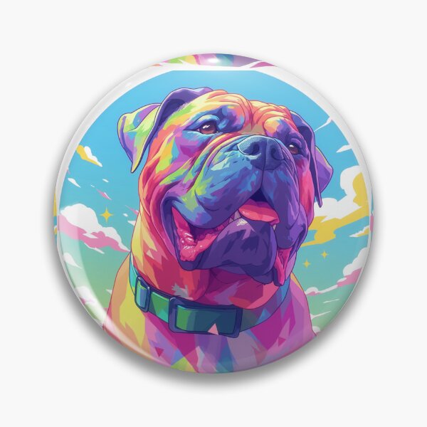 Item preview, Colorful Bullmastiff puppy dog designed and sold by MendaciousMina.