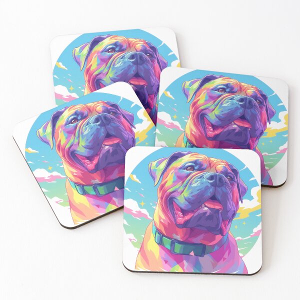 Item preview, Colorful Bullmastiff puppy dog designed and sold by MendaciousMina.