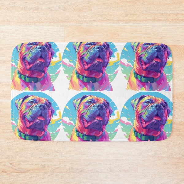 Item preview, Colorful Bullmastiff puppy dog designed and sold by MendaciousMina.