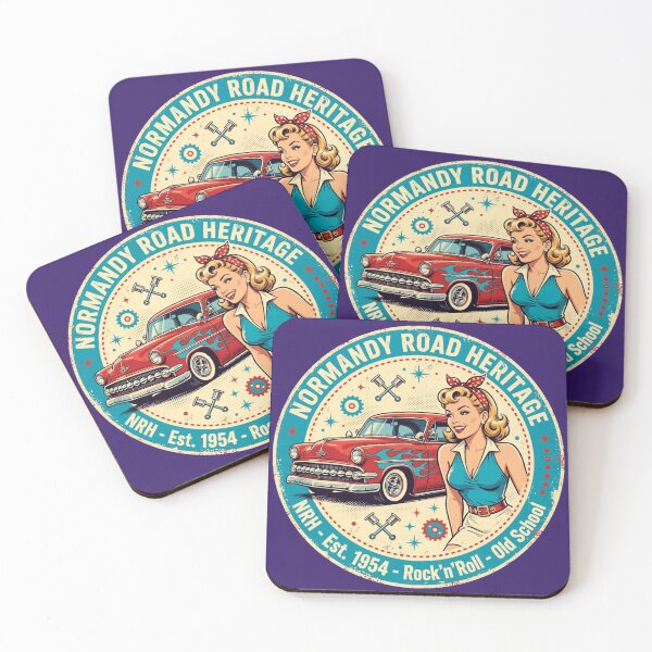 Item preview, Normandy Road Heritage Pin-Up Classic Hot Rod Badge designed and sold by Normandy Road Heritage.