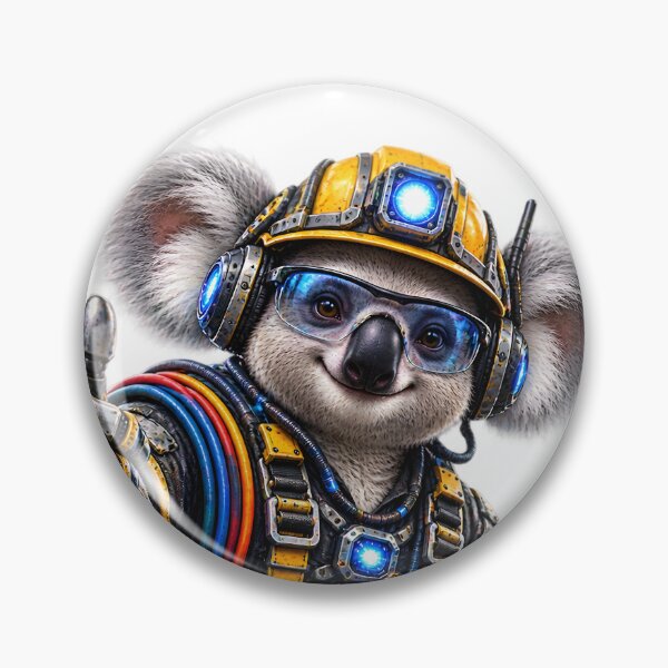 Item preview, Steel Koala Industrial Cable Technician – Mechanical Electrician Worker designed and sold by SteelCoat Studio.