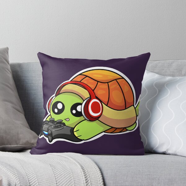 Item preview, Cute Cozy Gamer Turtle Playing Video Games designed and sold by DoodleDropStore.