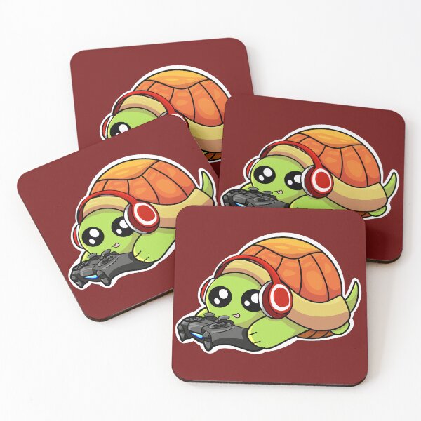 Item preview, Cute Cozy Gamer Turtle Playing Video Games designed and sold by DoodleDropStore.