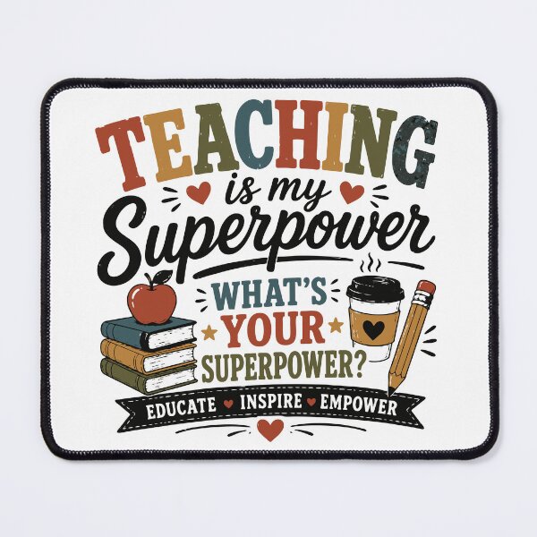 Item preview, Teaching Is My Superpower Educate Inspire Empower designed and sold by Sunday.Supply.