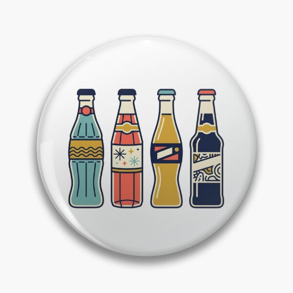 Item preview, Four Vintage Soda Bottles Mid Century Pop Art Collection designed and sold by ajamzbox.