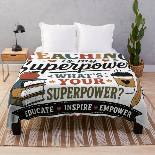 Item preview, Teaching Is My Superpower Educate Inspire Empower designed and sold by Sunday.Supply.