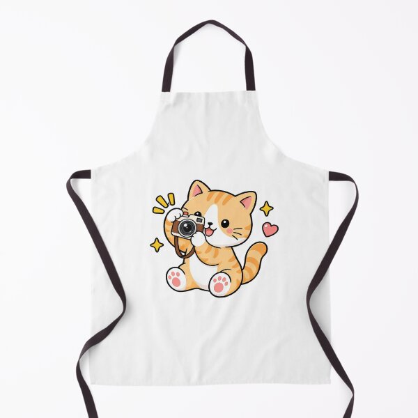 Item preview, Cute Orange Tabby Photographer Cat with Camera Kawaii Kitty designed and sold by NoopnyangStudio.