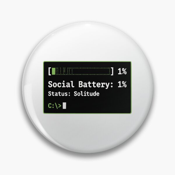 Item preview, Developer Social Battery 1 Percent Introvert Gift designed and sold by Ixnor.