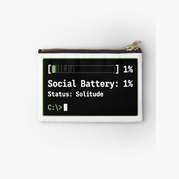 Item preview, Developer Social Battery 1 Percent Introvert Gift designed and sold by Ixnor.