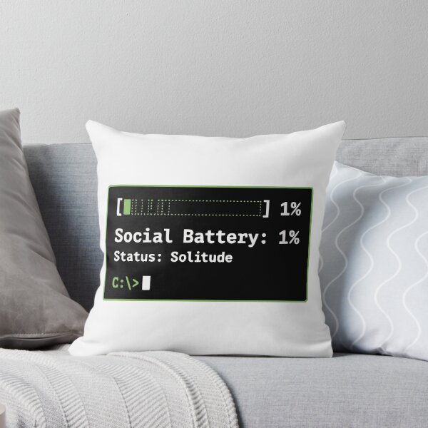 Item preview, Developer Social Battery 1 Percent Introvert Gift designed and sold by Ixnor.
