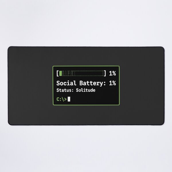 Item preview, Developer Social Battery 1 Percent Introvert Gift designed and sold by Ixnor.