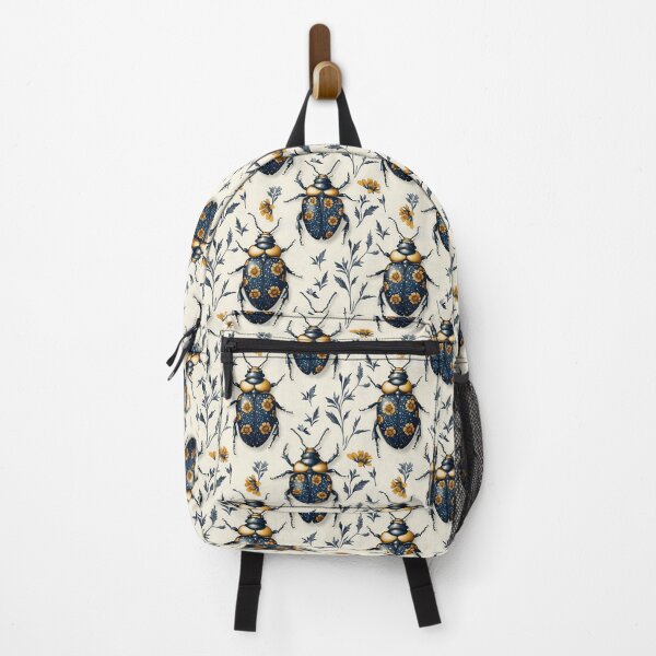 Item preview, Vintage Ornate Midnight Blue Floral Beetle Pattern by Moose Disco designed and sold by MooseDisco.