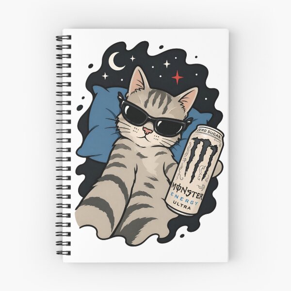 Aperçu de l'œuvre Chat cool avec boisson énergisante créée et vendue par Peac7e.