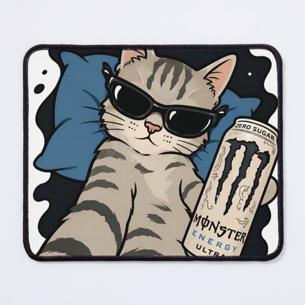 Item preview, Cool Cat With Energy Drink designed and sold by Peac7e.